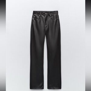 Zara Stevie Stove Pipe Faux Leather Pants
